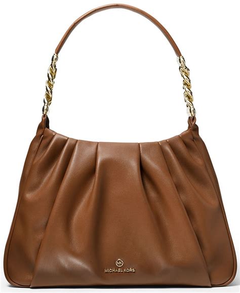 michael michael kors hannah medium shoulder bag|Michael Kors flat shoulder handbags.